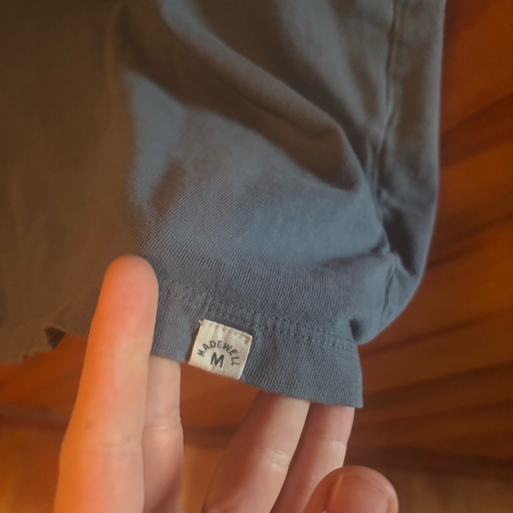 Madewell Blue Short Sleeve all day Tee shirt - Picture 3 of 6